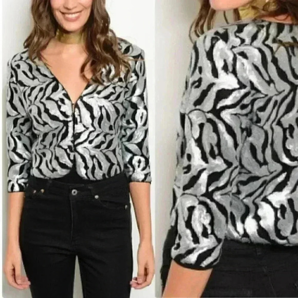 GLAM DOLLZ Animal Print Jacket - Picture 3 of 4